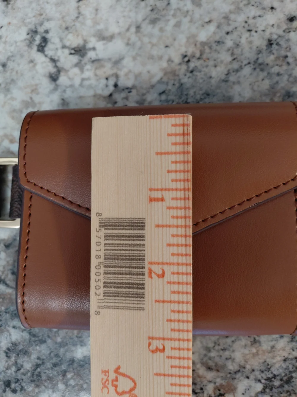 Michael Kors Tan Brown Leather Belt Double Pouch Wallet & Coin Pouch